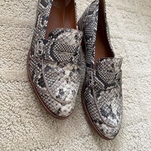 Franco Sarto snake penny loafer